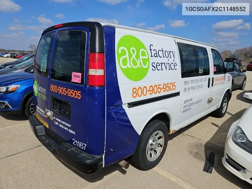 2012 Chevrolet Express G1500 VIN: 1GCSGAFX2C1148552 Lot: 42269567