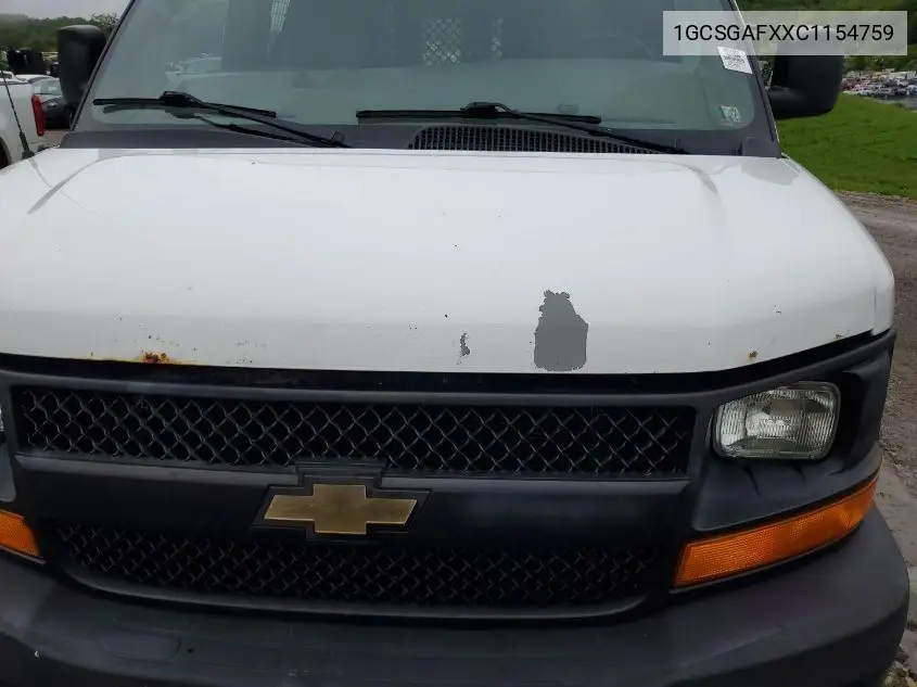 2012 Chevrolet Express G1500 VIN: 1GCSGAFXXC1154759 Lot: 42624335