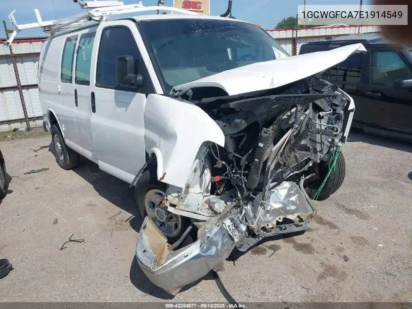 2014 Chevrolet Express 2500 Work Van VIN: 1GCWGFCA7E1914549 Lot: 42254877