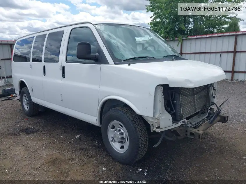 2014 Chevrolet Express 2500 Ls VIN: 1GAWGPFG0E1172736 Lot: 42607900