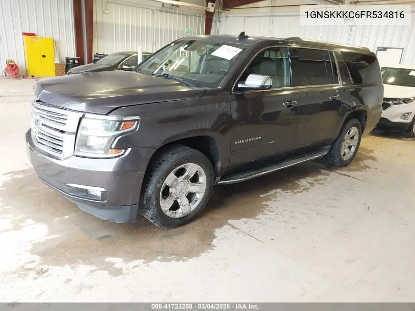 2015 Chevrolet Suburban 1500 Ltz VIN: 1GNSKKKC6FR534816 Lot: 41723258