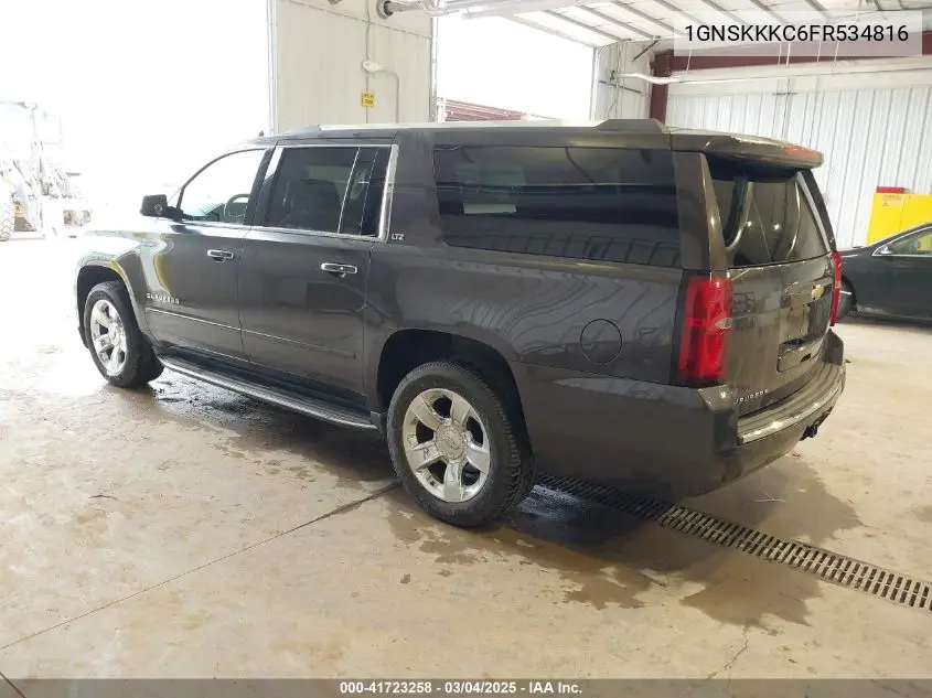 2015 Chevrolet Suburban 1500 Ltz VIN: 1GNSKKKC6FR534816 Lot: 41723258