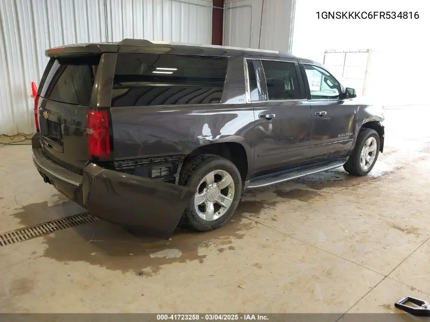 2015 Chevrolet Suburban 1500 Ltz VIN: 1GNSKKKC6FR534816 Lot: 41723258