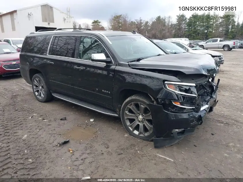 2015 Chevrolet Suburban 1500 Ltz VIN: 1GNSKKKC8FR159981 Lot: 42043959