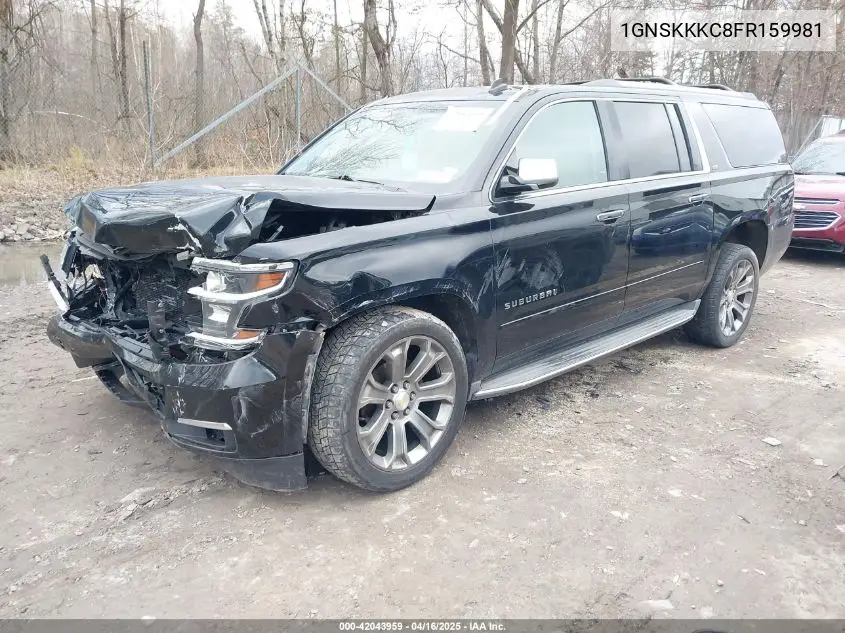 2015 Chevrolet Suburban 1500 Ltz VIN: 1GNSKKKC8FR159981 Lot: 42043959