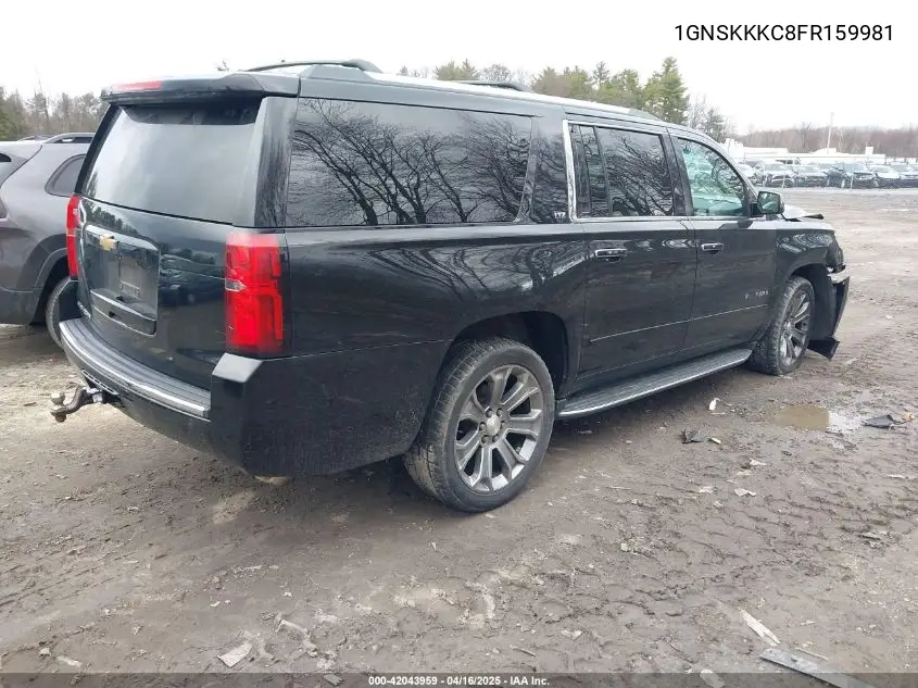 2015 Chevrolet Suburban 1500 Ltz VIN: 1GNSKKKC8FR159981 Lot: 42043959