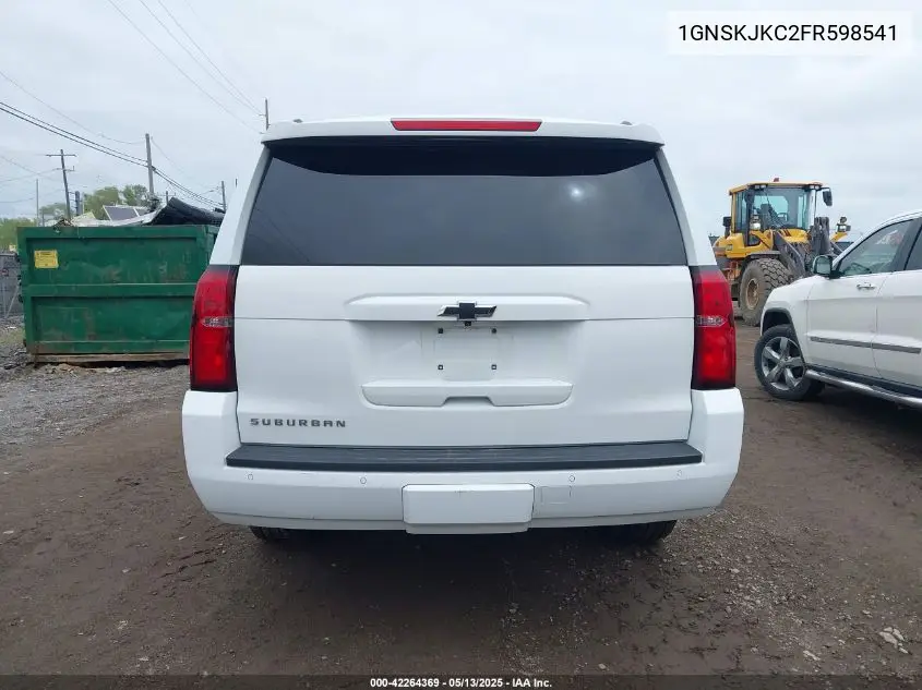 2015 Chevrolet Suburban 1500 Lt VIN: 1GNSKJKC2FR598541 Lot: 42264369