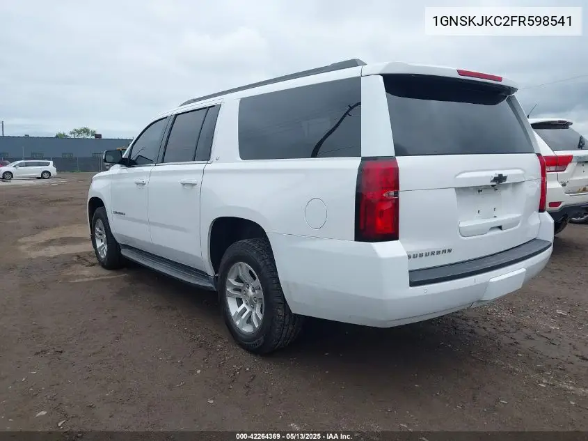 2015 Chevrolet Suburban 1500 Lt VIN: 1GNSKJKC2FR598541 Lot: 42264369