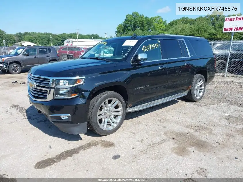 2015 Chevrolet Suburban 1500 Ltz VIN: 1GNSKKKCXFR746876 Lot: 42593554