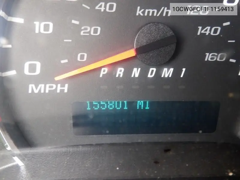 2015 Chevrolet Express 2500 Work Van VIN: 1GCWGFCF1F1159413 Lot: 42631369