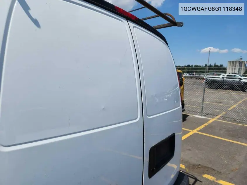 2016 Chevrolet Express 2500 Work Van VIN: 1GCWGAFG8G1118348 Lot: 42631366