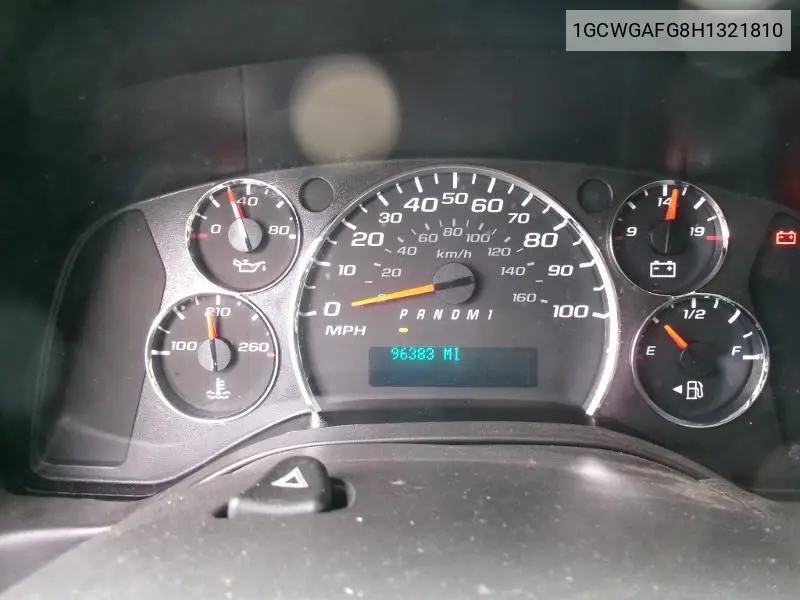 2017 Chevrolet Express G2500 VIN: 1GCWGAFG8H1321810 Lot: 42271876