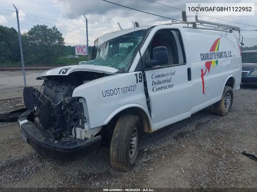 2017 Chevrolet Express G2500 VIN: 1GCWGAFG8H1122952 Lot: 42569682