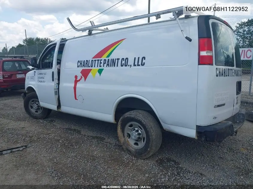 2017 Chevrolet Express G2500 VIN: 1GCWGAFG8H1122952 Lot: 42569682