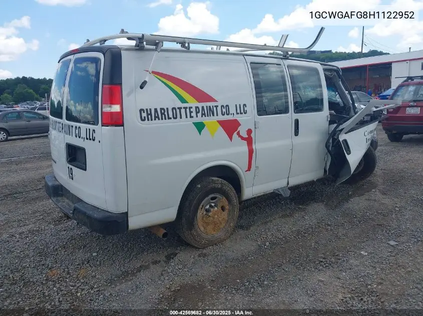 2017 Chevrolet Express G2500 VIN: 1GCWGAFG8H1122952 Lot: 42569682