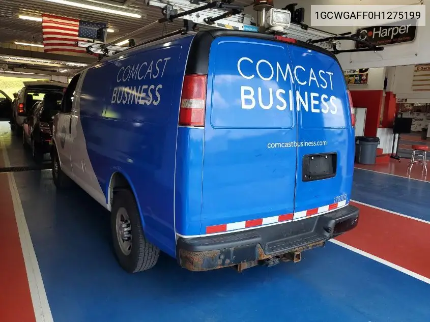 2017 Chevrolet Express 2500 Work Van VIN: 1GCWGAFF0H1275199 Lot: 42621702