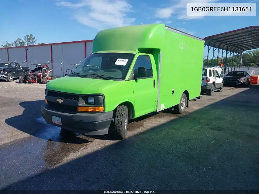 2017 Chevrolet Express Cutaway Work Van VIN: 1GB0GRFF6H1131651 Lot: 42621843