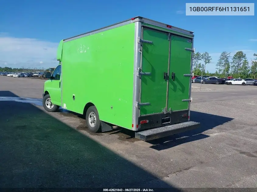 2017 Chevrolet Express Cutaway Work Van VIN: 1GB0GRFF6H1131651 Lot: 42621843