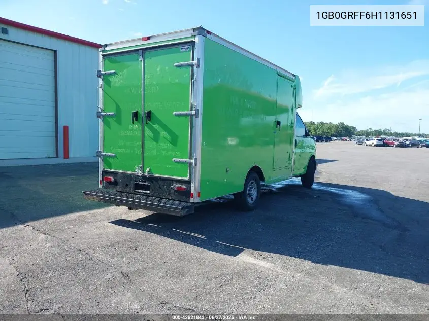 2017 Chevrolet Express Cutaway Work Van VIN: 1GB0GRFF6H1131651 Lot: 42621843