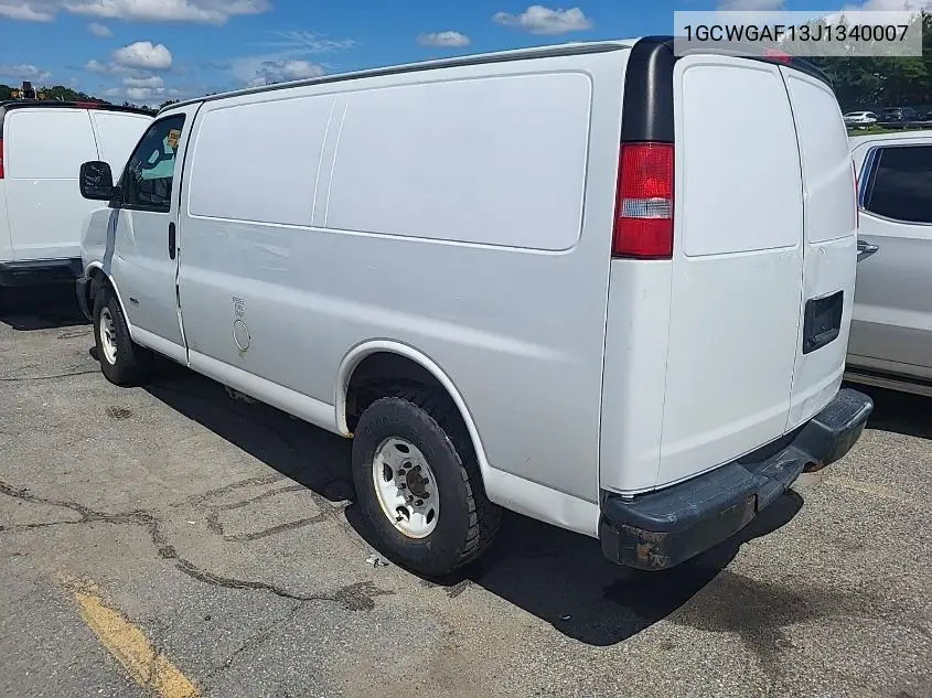 2018 Chevrolet Express G2500 VIN: 1GCWGAF13J1340007 Lot: 42631148