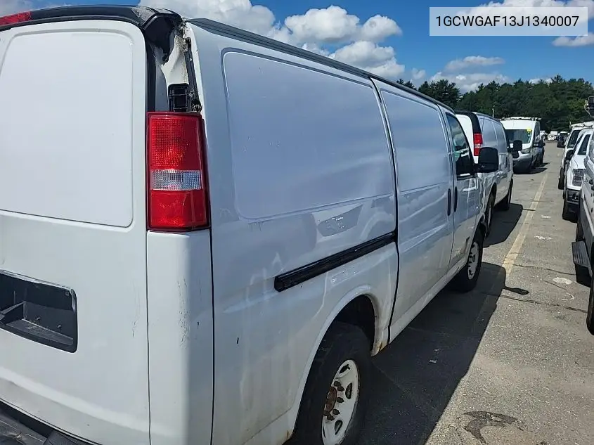 2018 Chevrolet Express G2500 VIN: 1GCWGAF13J1340007 Lot: 42631148