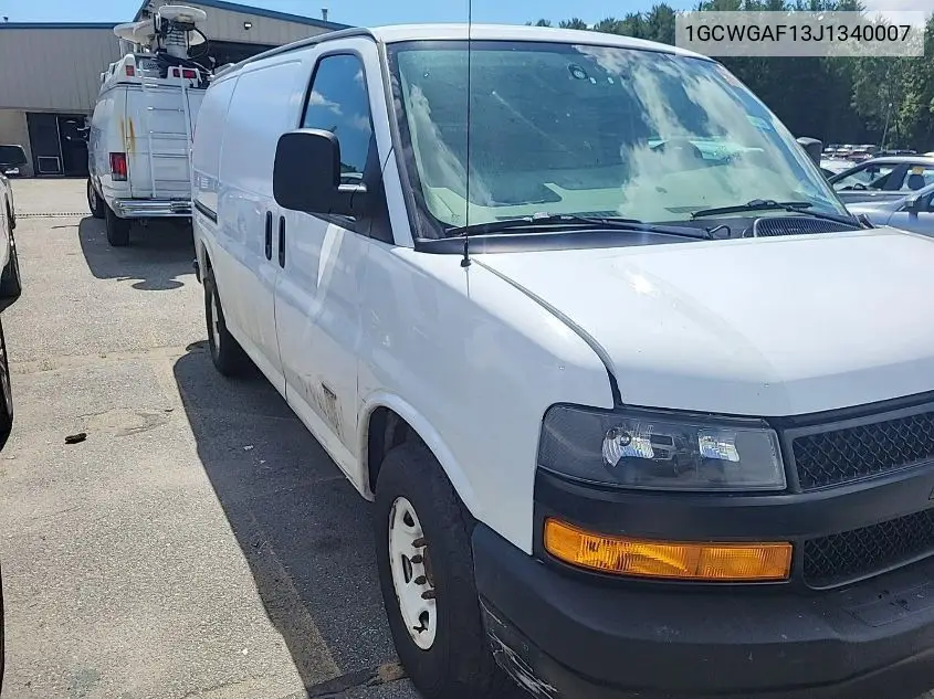 2018 Chevrolet Express G2500 VIN: 1GCWGAF13J1340007 Lot: 42631148