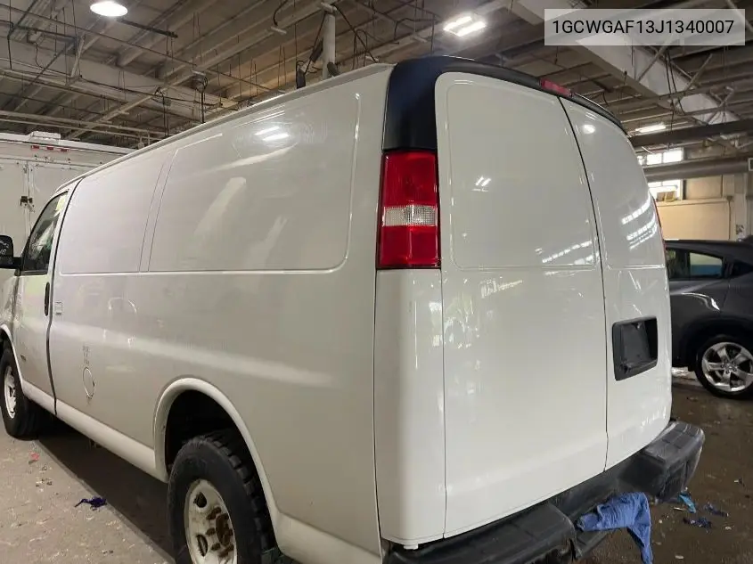 2018 Chevrolet Express G2500 VIN: 1GCWGAF13J1340007 Lot: 42631148