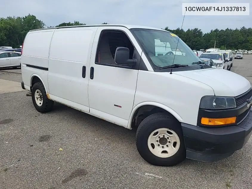 2018 Chevrolet Express 2500 Work Van VIN: 1GCWGAF14J1337813 Lot: 42631153