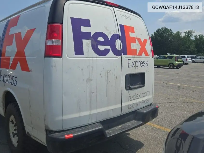 2018 Chevrolet Express 2500 Work Van VIN: 1GCWGAF14J1337813 Lot: 42631153