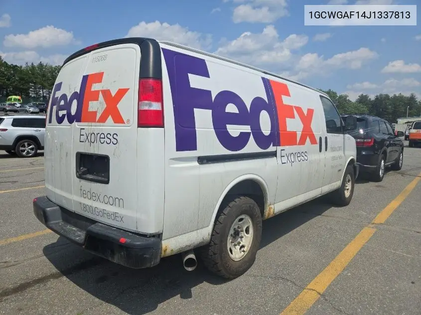 2018 Chevrolet Express 2500 Work Van VIN: 1GCWGAF14J1337813 Lot: 42631153