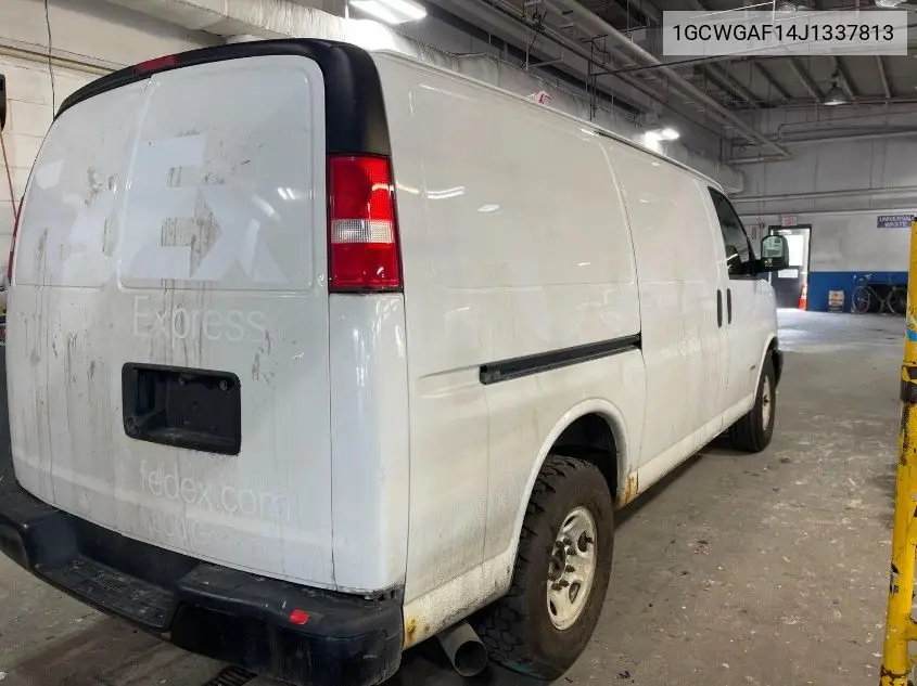 2018 Chevrolet Express 2500 Work Van VIN: 1GCWGAF14J1337813 Lot: 42631153
