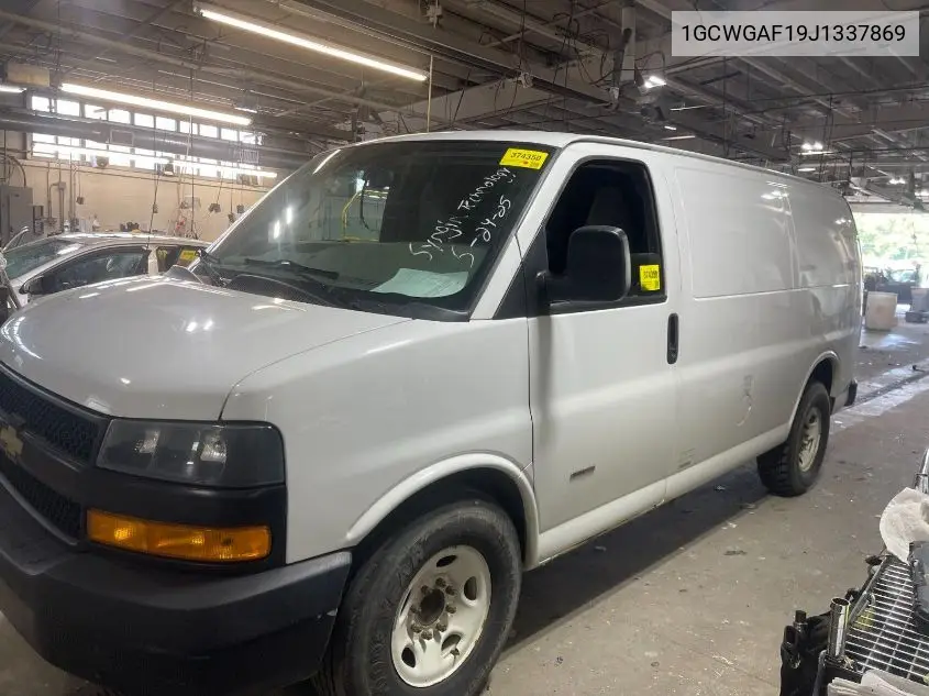 2018 Chevrolet Express G2500 VIN: 1GCWGAF19J1337869 Lot: 42631170