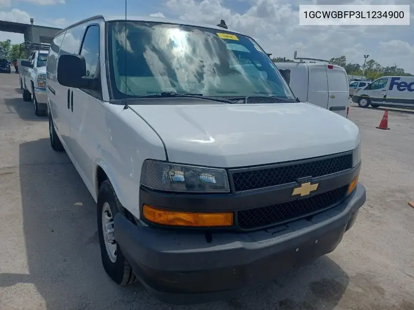 2020 Chevrolet Express Cargo Rwd 2500 Extended Wheelbase Wt VIN: 1GCWGBFP3L1234900 Lot: 42751011