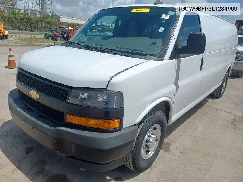 2020 Chevrolet Express Cargo Rwd 2500 Extended Wheelbase Wt VIN: 1GCWGBFP3L1234900 Lot: 42751011