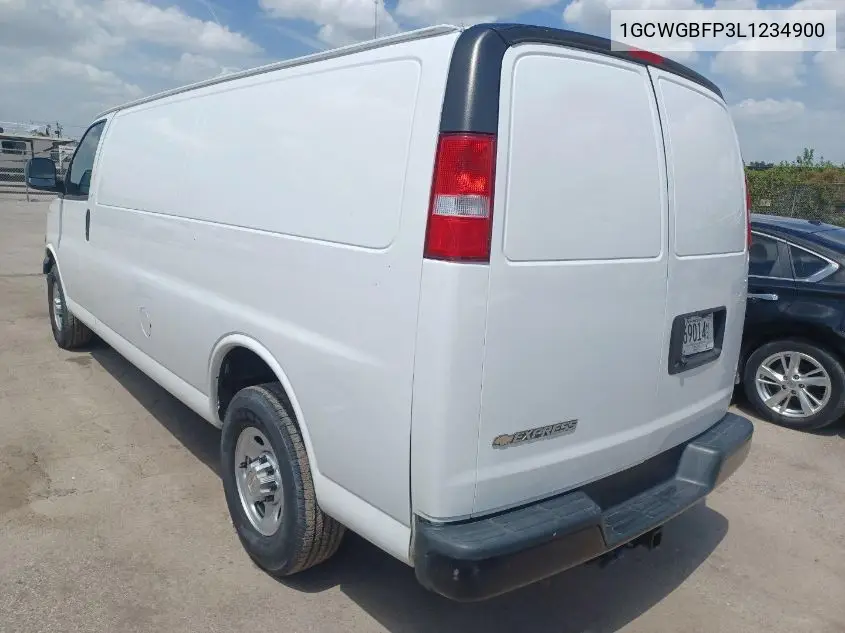 2020 Chevrolet Express Cargo Rwd 2500 Extended Wheelbase Wt VIN: 1GCWGBFP3L1234900 Lot: 42751011