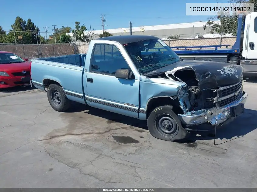 1989 Chevrolet Gmt-400 VIN: 1GCDC1484KZ149802 Lot: 42749466