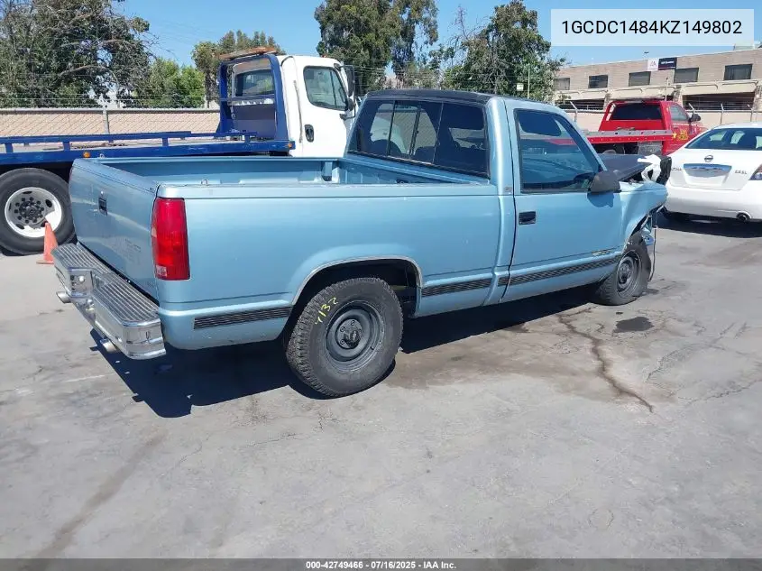 1989 Chevrolet Gmt-400 VIN: 1GCDC1484KZ149802 Lot: 42749466