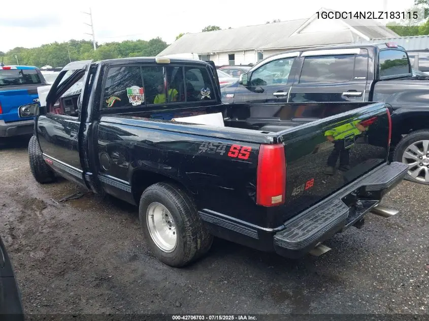 1990 Chevrolet Gmt-400 C1500 VIN: 1GCDC14N2LZ183115 Lot: 42706703
