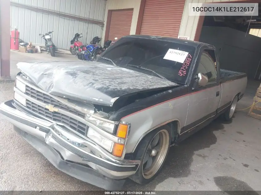 1990 Chevrolet Gmt-400 C1500 VIN: 1GCDC14K1LE212617 Lot: 42752127
