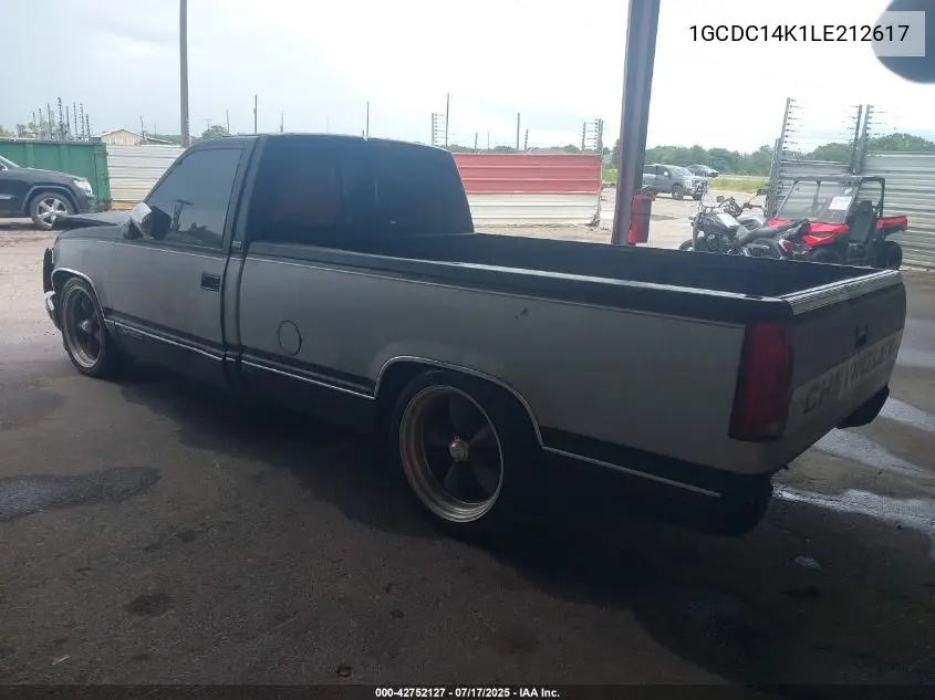 1990 Chevrolet Gmt-400 C1500 VIN: 1GCDC14K1LE212617 Lot: 42752127