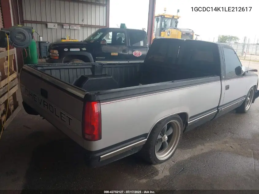 1990 Chevrolet Gmt-400 C1500 VIN: 1GCDC14K1LE212617 Lot: 42752127