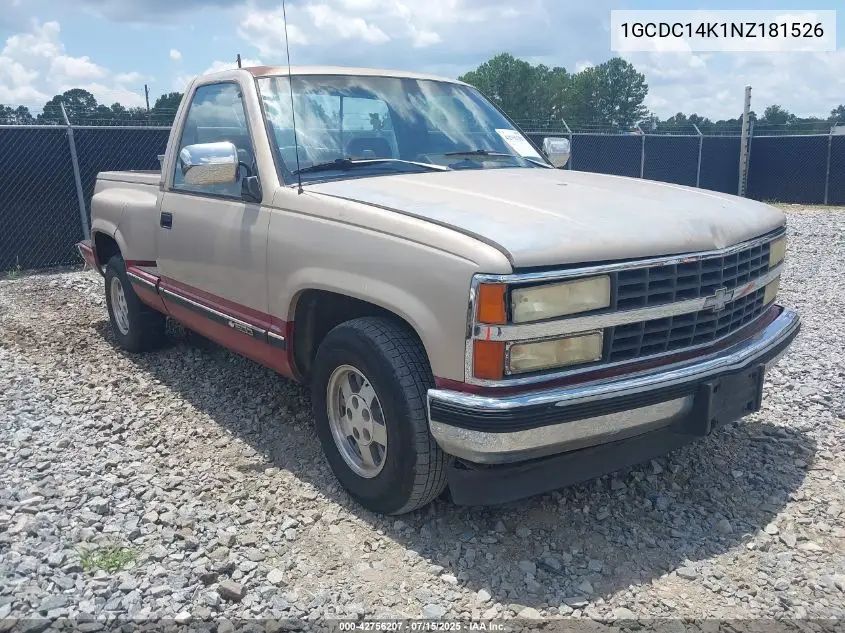 1992 Chevrolet Gmt-400 C1500 VIN: 1GCDC14K1NZ181526 Lot: 42756207