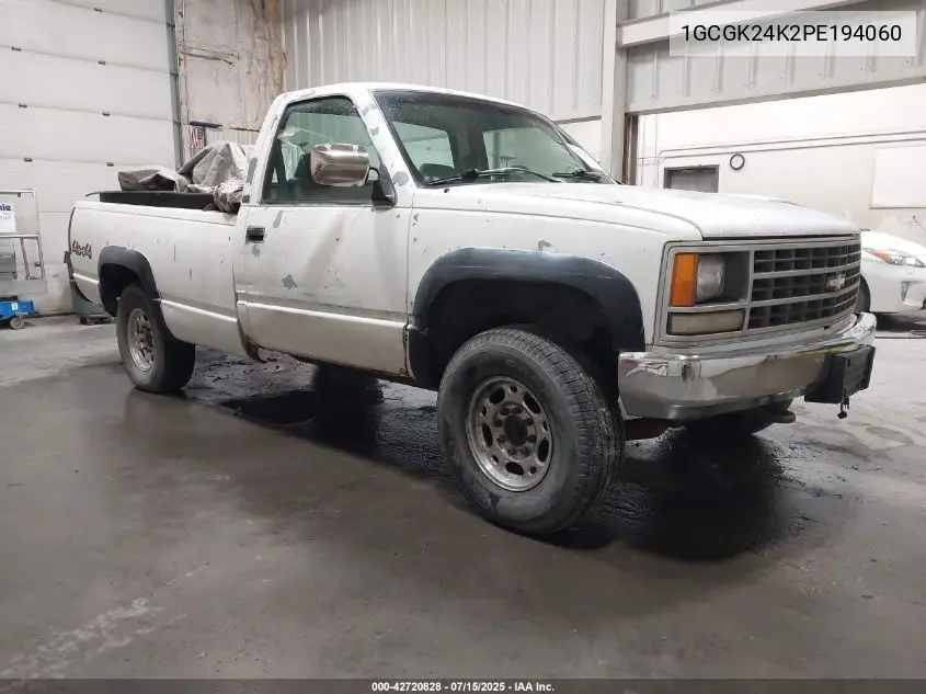 1993 Chevrolet Gmt-400 K2500 VIN: 1GCGK24K2PE194060 Lot: 42720828