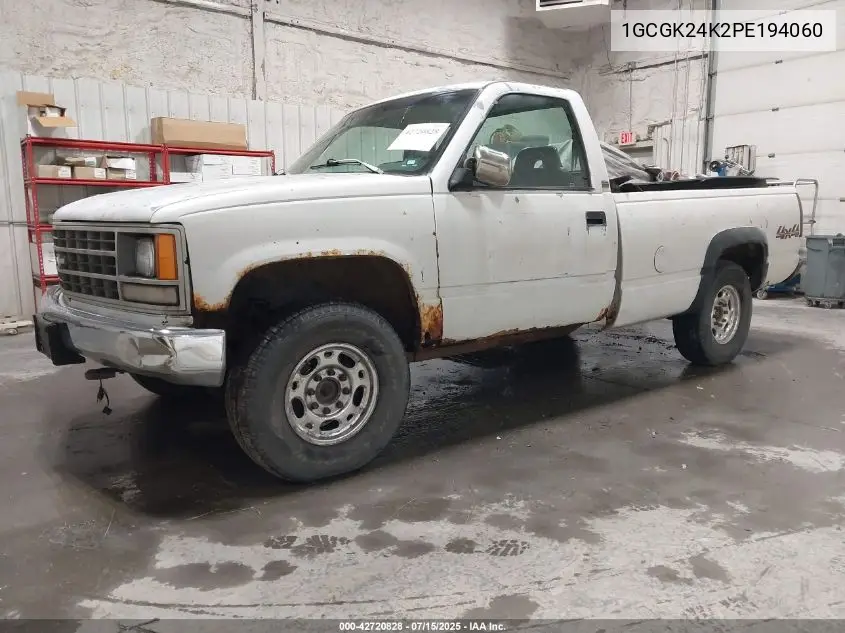 1993 Chevrolet Gmt-400 K2500 VIN: 1GCGK24K2PE194060 Lot: 42720828
