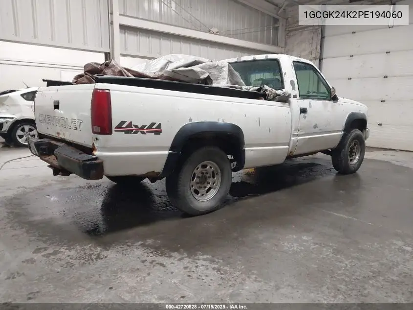 1993 Chevrolet Gmt-400 K2500 VIN: 1GCGK24K2PE194060 Lot: 42720828