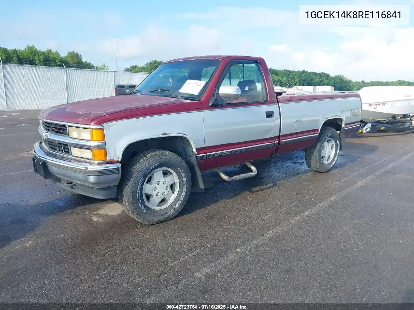 1994 Chevrolet Gmt-400 K1500 VIN: 1GCEK14K8RE116841 Lot: 42723764