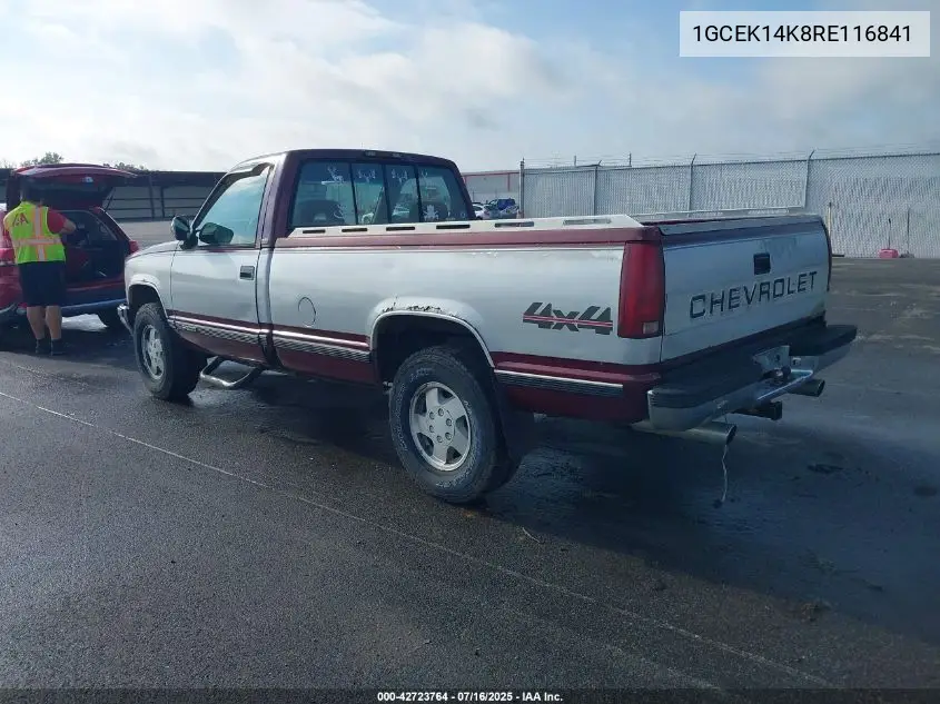 1994 Chevrolet Gmt-400 K1500 VIN: 1GCEK14K8RE116841 Lot: 42723764