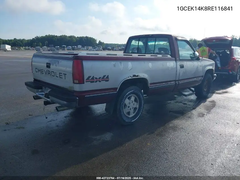 1994 Chevrolet Gmt-400 K1500 VIN: 1GCEK14K8RE116841 Lot: 42723764