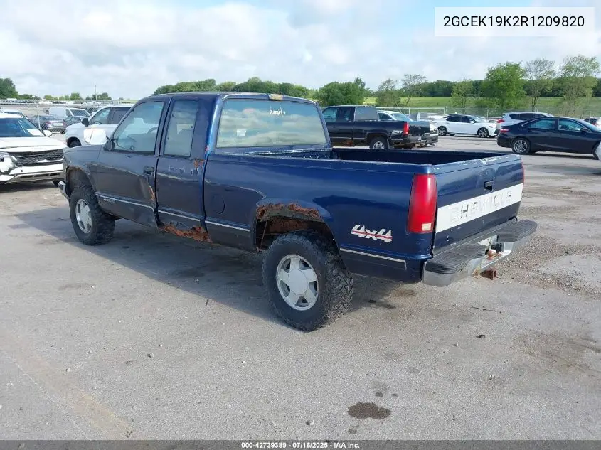 1994 Chevrolet Gmt-400 K1500 VIN: 2GCEK19K2R1209820 Lot: 42739389