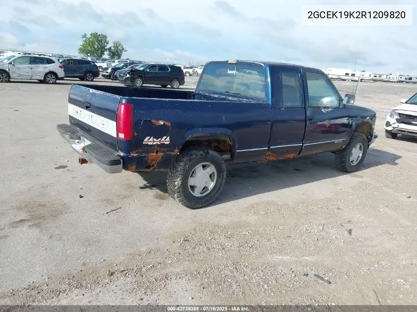1994 Chevrolet Gmt-400 K1500 VIN: 2GCEK19K2R1209820 Lot: 42739389